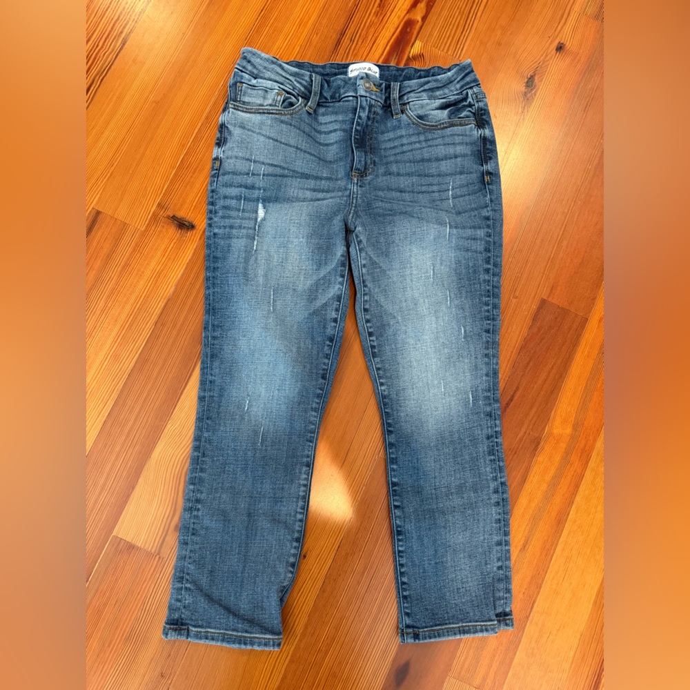 Studio Blue Skinny Distressed Cropped Jeans